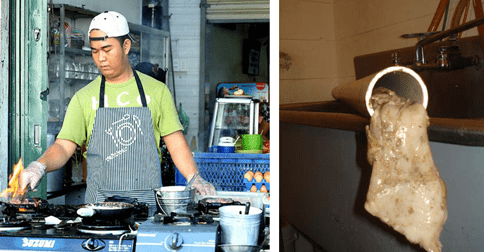 Thông cống bị dầu mỡ bám ở các quán bò né